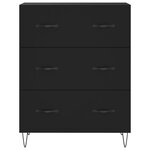 vidaXL Buffet haut Noir 69 5x34x180 cm Bois d'ingénierie