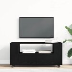 vidaXL Meuble TV avec roulettes chêne noir bois d'ingénierie