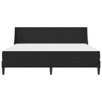 vidaXL Cadre de lit avec matelas Noir 200 x 200 cm Velours