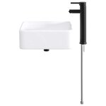 vidaXL Lavabo de salle de bains Noir Mat 49 x 37 x 14 cm métal