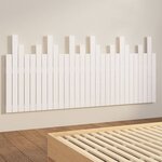 vidaXL Tête de lit murale Blanc 185x3x80 cm Bois massif de pin