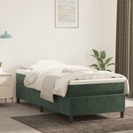vidaXL Sommier à lattes de lit avec matelas Vert foncé 90x190 cm