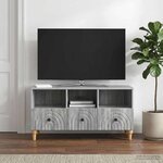 vidaXL Meuble TV 102 x 34 5 x 50 cm Gris Sonoma Bois d’ingénierie