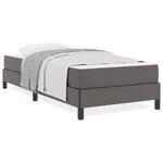 vidaXL Lit avec matelas Gris 90 x 190 cm Faux cuir