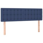 vidaXL Sommier à lattes de lit avec matelas Bleu 140x200 cm Tissu