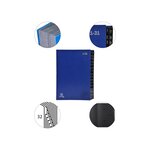 Trieur Rigide Economique Ordonator 32 Compartiments Numériques - 24x34cm - Bleu - X 6 - Exacompta