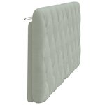 vidaXL Coussin de tête de lit gris clair 160 cm velours