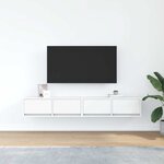 vidaXL Meubles TV 2 Pièces blanc 80x31x25 5 cm bois d'ingénierie