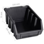 vidaXL Kit de bacs de stockage et panneaux muraux 32 Pièces rouge et noir