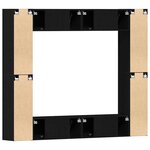 vidaXL Ensemble de meubles TV 8 pièces - Murale  chêne noir  bois d'ingénierie
