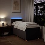 vidaXL Sommier à lattes de lit avec matelas Marron foncé 80x200 cm