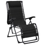 vidaXL Chaises pliables de terrasse lot de 2 Textilène Noir