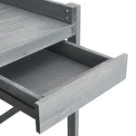 vidaXL Banc de rempotage avec treillis gris bois massif de sapin
