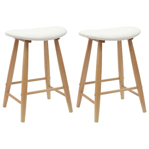 vidaXL Chaises de salle à manger 2 Pièces Naturel 46 x 37 x 63 cm