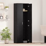 vidaXL Highboard Chêne Noir 60x35x180 cm Bois d'Ingénierie