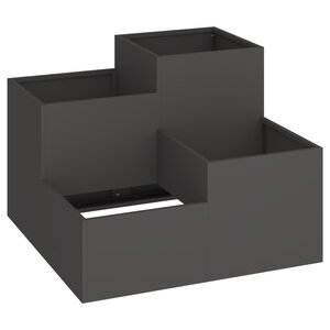 Jardinière vidaXL 100x100x60 cm Acier Noir