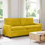 vidaXL Canapé Jaune 196 x 81 x 87 5 cm Velours
