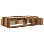 vidaXL Cadre de lit de rangement vieux bois 90x200 cm