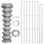 vidaXL Clôture à mailles avec poteaux Acier galvanisé 15x1 5 m Argenté