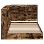 vidaXL Lit Bibliothèque Chêne Fumé 90x190 cm Bois d'ingénierie