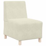 vidaXL Unité de Sofa Modulaire Sans Accoudoirs 3 Pièces Crème