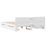 vidaXL Cadre de lit avec tête de lit sans matelas blanc 180x200 cm