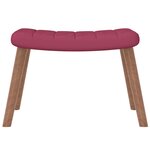 vidaXL Chaise de relaxation avec repose-pied Rouge bordeaux Velours