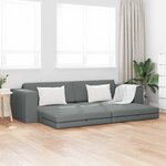 vidaXL Canapé-lit Gris foncé 245 x 78 x 77 cm tissu