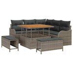 vidaXL Ensemble de canapé de jardin 8 Pièces Gris 100 x 100 x 71 cm