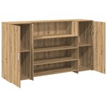 vidaXL Bureau réception chêne artisanal 180x50x103 5cm bois ingénierie