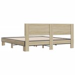vidaXL Cadre de lit sans matelas chêne sonoma 200x200 cm