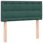 vidaXL Sommier à lattes de lit et matelas vert foncé 90x210 cm velours