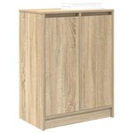 vidaXL Armoire à chaussures chêne sonoma 57x34x76 cm bois d'ingénierie