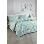 Parure de lit - housse de couette 220 x 240 + 2 taies d'oreiller 60 x 60 65 coton- Vert