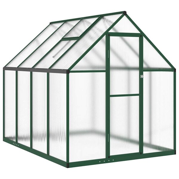 vidaXL Serre avec cadre de base vert 224x169x195 cm aluminium