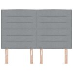 vidaXL Tête de lit LED avec bandes LED Gris clair 160 cm tissu