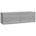 vidaXL Meubles TV muraux 2Pièces sonoma gris 100x30x30 cm bois ingénierie