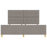 vidaXL Cadre de lit avec tête de lit Taupe 180 x 200 cm tissu