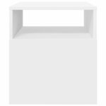 vidaXL Table d'appoint Blanc 40 5 x 40 x 45 cm Bois d'ingénierie