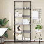 vidaXL Bibliothèque sonoma gris 78 5x33x188 5 cm bois d'ingénierie