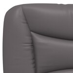vidaXL Coussin de tête de lit gris 200 cm similicuir