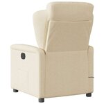 vidaXL Fauteuil de massage inclinable Crème Tissu