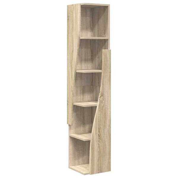 vidaXL Meuble d'angle Blanc 27 5x27x140cm Bois d'ingénierie