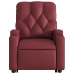 vidaXL Fauteuil inclinable Rouge bordeaux Similicuir