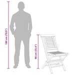 vidaXL Chaises de jardin pliantes lot de 4 47x63x90cm bois massif teck