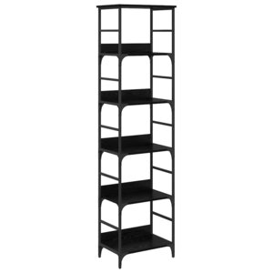 vidaXL Étagère Chêne noir 50 x 33 x 188 5 cm Bois d'ingénierie