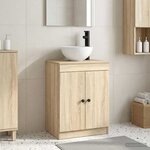 vidaXL Meuble de salle de bain avec évier Chêne Sonoma 54 x 35 x 83 cm