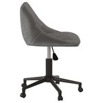 vidaXL Chaise pivotante de salle à manger Gris foncé Velours