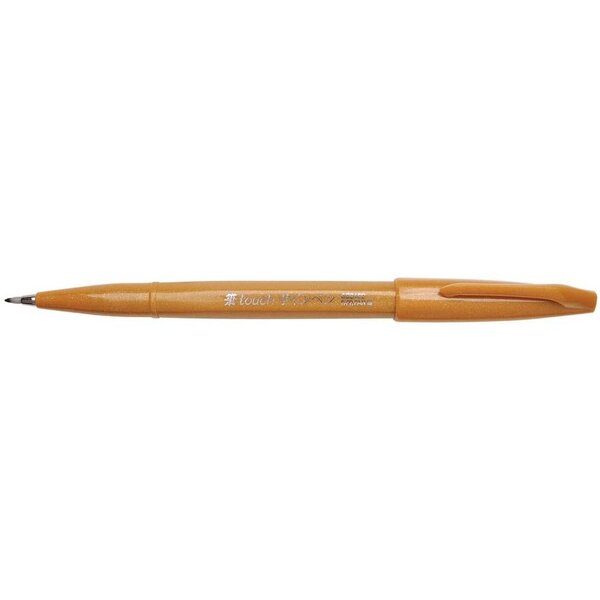 Stylo feutre brush sign pen ses 15  ocre pentel arts