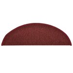 vidaXL Tapis de marches d'escalier 15 Pièces Rouge 56x17x3 cm